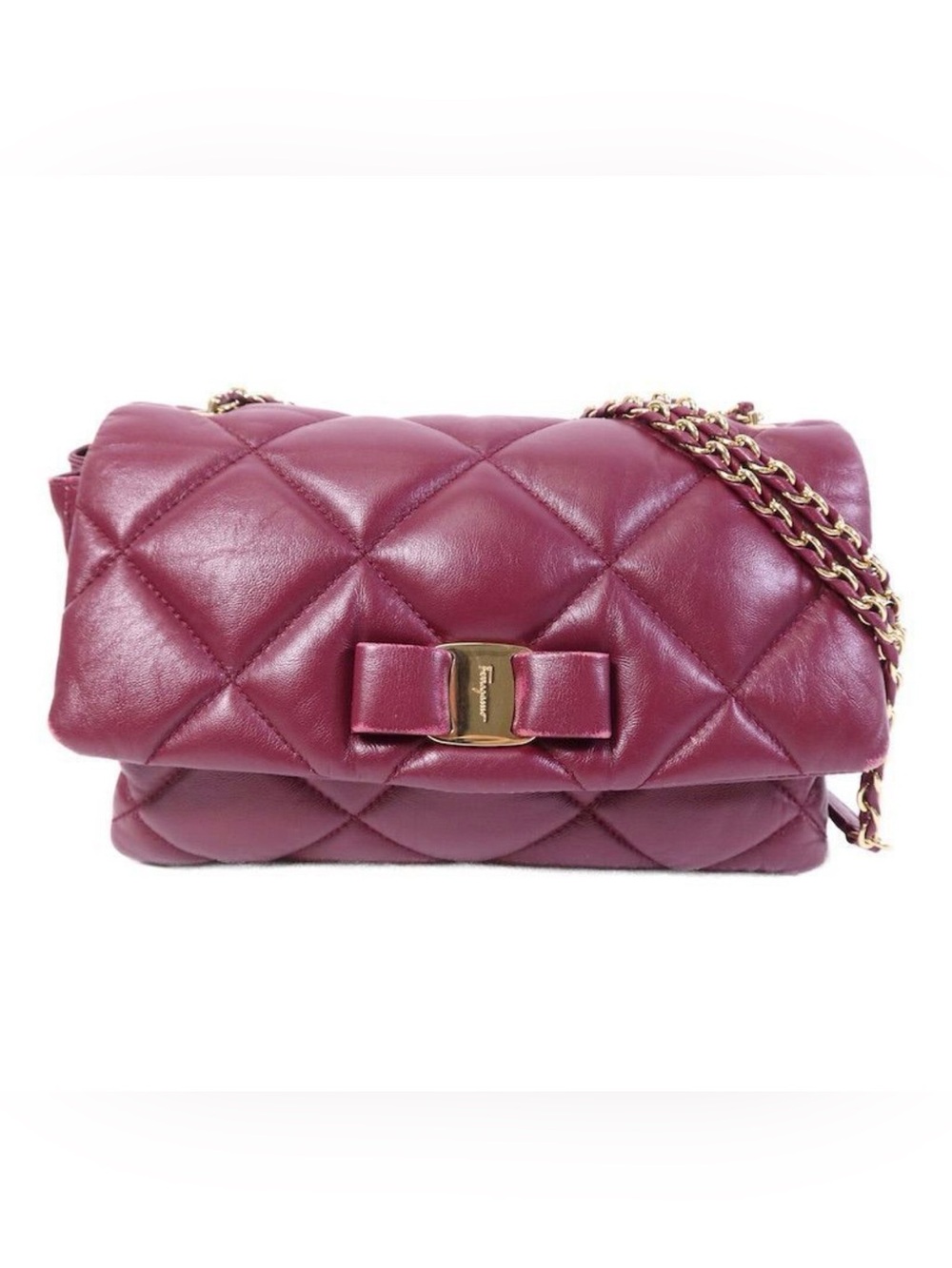 Salvatore Ferragamo Quilted Leather Gelly Shoulder / Crossbody Bag